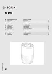 Bosch Air 4000 Notice D'installation