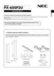 NEC PX-60SP3U Mode D'emploi