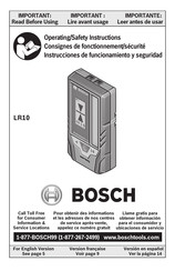 Bosch LR10 Consignes De Fonctionnement/Sécurité