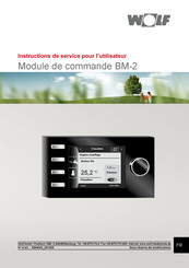Wolf BM-2 Instructions De Service Pour L'utilisateur