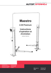 AUTOPSTENHOJ Maestro 2.35 Premium Instructions D'opération Et D'entretien