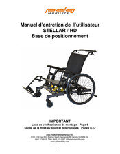 PDG Mobility STELLAR/HD Manuel D'entretien De L'utilisateur