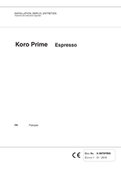 JDE Koro Prime Installation-Emploi-Entretien