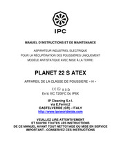 IPC PLANET 22 S ATEX Manuel D'instruction Et De Maintenance