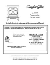 Comfort Glow ES4840 Instructions D'installation Et Manuel De L'utilisateur