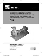 EBARA ENR Manuel D'instruction Et De Maintenance