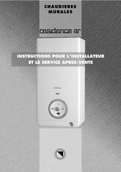 Riello RESIDENCE A 25 IS Instructions Pour L'installateur Et Le Service Apres-Vente