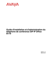 Avaya B179 Guide D'installation Et D'administration