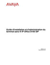 Avaya SIP D100 Guide D'installation Et D'administration