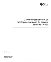 Sun Microsystems Sun Fire V490 Guide D'installation Et De Montage