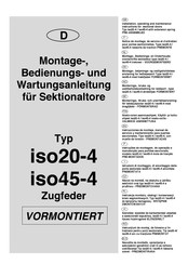 Novoferm iso20-4 Notice De Montage, De Service Et D'entretien