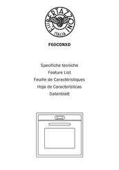 F.Bertazzoni F60CONXD Feuille De Caractéristiques