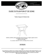 HAMPTON BAY Delaronde 153-120-18ST Guide D'utilisation Et De Soins