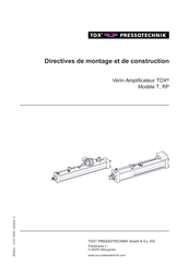 TOX PRESSOTECHNIK RP Directives De Montage Et De Construction