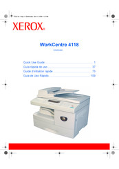 Xerox WorkCentre 4118p Guide D'initiation Rapide