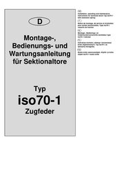 Novoferm iso70-1 Notice De Montage, De Service Et D'entretien