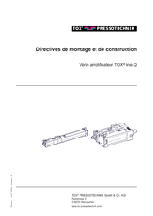 TOX PRESSOTECHNIK Q Serie Directives De Montage Et De Construction