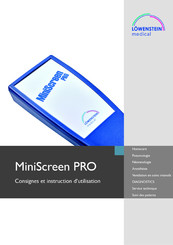 Lowenstein Medical MiniScreen PRO Consignes Et Instruction D'utilisation