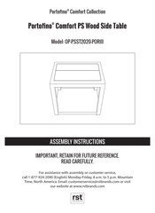 rst brands Portofino Comfort PS OP-PSST2020-PORIII Instructions D'assemblage