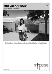 Mhouse WG2W Instructions Et Avertissements Pour L'installation Et L'utilisation