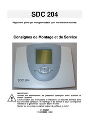 Prozeda SDC 204 Consignes De Montage Et De Service