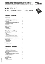 aqua metro 11741 En Complément Des Instructions De Montage Et D'utilisation