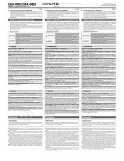 Alpine CDA-D853 Guide D'installation Et De Connexions