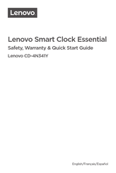 Lenovo SMART CLOCK ESSENTIAL Guide De Démarrage Rapide