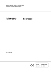 Necta Maestro Espresso Installation-Emploi-Entretien