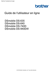 Brother DSmobile DS-635 Guide De L'utilisateur En Ligne