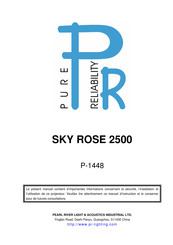 Pure Reliability SKY ROSE 2500 Manuel D'instructions