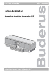 Buderus Logamatic 4313 Notice D'utilisation