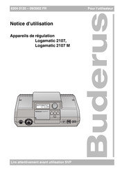 Buderus Logamatic 2107 Notice D'utilisation