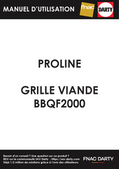 Proline BBQF2000 Manuel D'utilisation