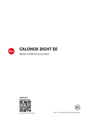Leica Calonox Sight SE Mode D'emploi Succinct
