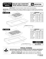 Maytag MGC6430 Manuel D'installation