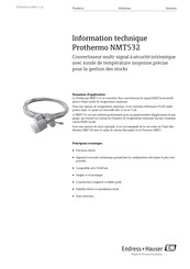 Endress+Hauser Prothermo NMT532 Information Technique