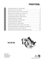 Festool HK 85 EB Notice D'utilisation Originale