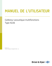 Brüel & Kjær 4226 Manuel De L'utilisateur