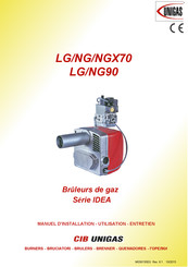 Unigas IDEA NGX70 Serie Manuel D'installation, D'entretien Et D'utilisation
