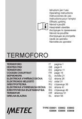 Imetec TERMOFORO E0808 Instructions Pour L'emploi