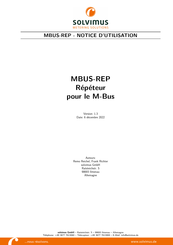 Solvimus MBUS-REP Notice D'utilisation