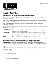 Denso First Time Fit Instructions D'installation
