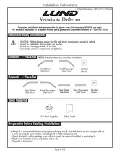 LUND Ventvisor 554033 Instructions D'installation