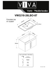 Viva Vanity VT-SQ807 Instructions De Montage