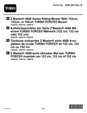 Toro Z Master 4000 Série Manuel De L'utilisateur