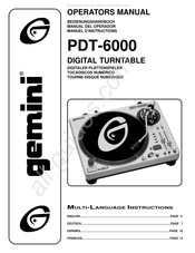 Gemini PDT-6000 Manuel D'instructions