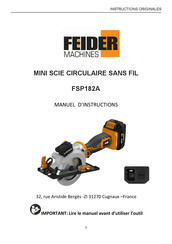 FEIDER Machines FSP182A Manuel D'instructions