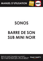 Sonos Sub Mini Manuel D'utilisation