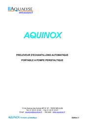 AQUALYSE AQUINOX Mode D'emploi